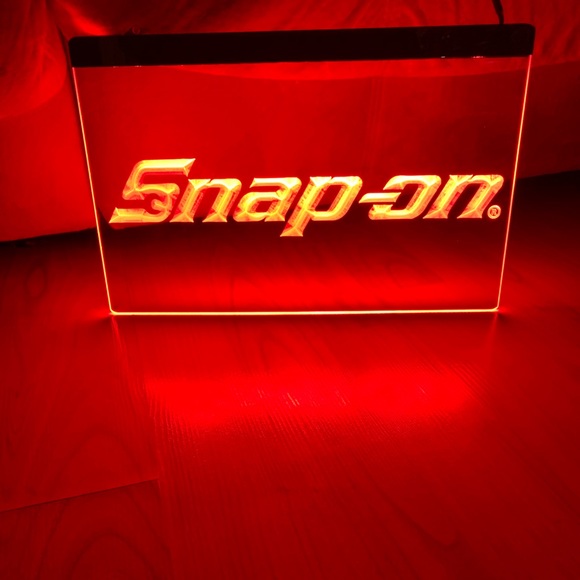 SNAP ON LED NEON RED LIGHT SIGN 8x12 - Picture 1 of 3